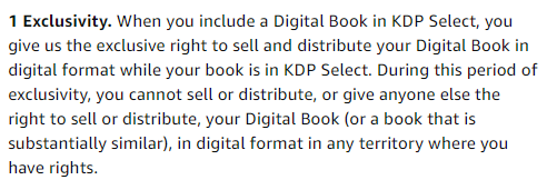 KDP Select Terms